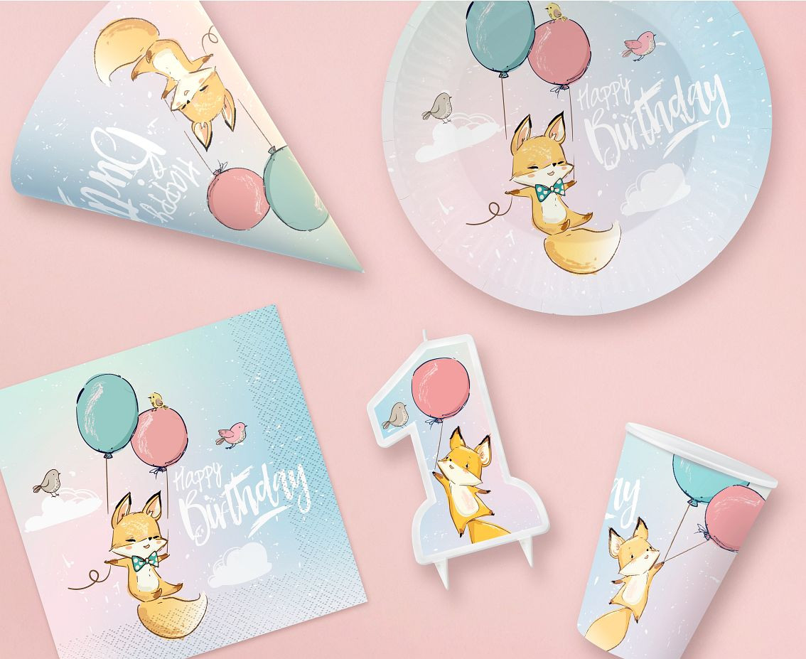 candle "1st Birtdhay" - Fox EOL